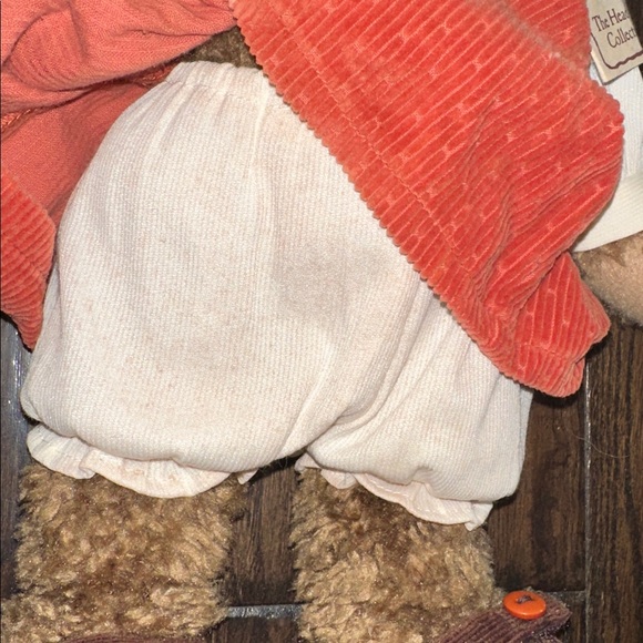 Boyds Bear in Orange Corduroy Dress scarecrow design on front new with tag - Picture 2 of 9